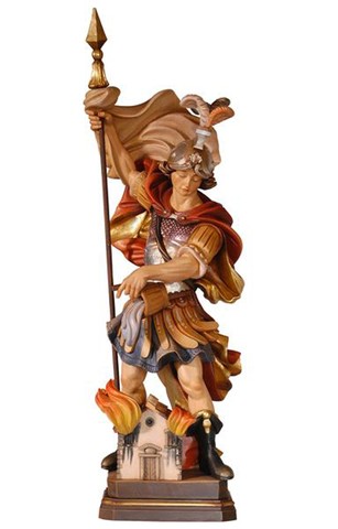 12'' St. Florian Wood Carve Statue from Italy