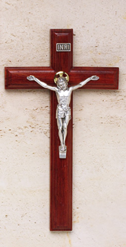 11 inch ROSEWOOD CRUCIFIX WITH SALERNI CORPUS