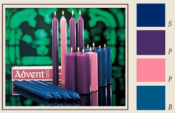Advent Pillar Candles 3x8